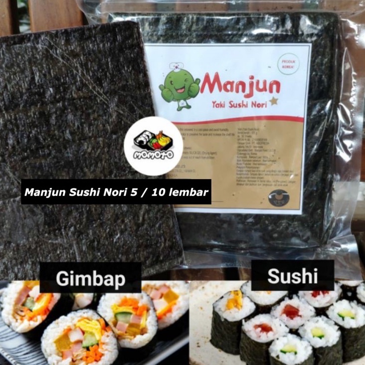 

[KODE TPHOV] (PROMO) Manjun Nori HALAL Seaweed Rumput Laut Sushi Gimbap Korean Yaki Sushi Nori