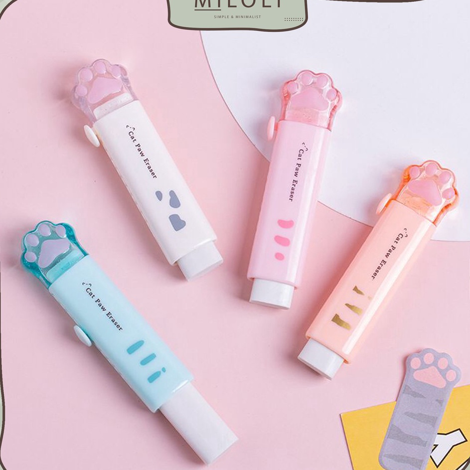 

Terupdate [MILOLI] 1Pcs CAT PAW ERASER Rectractable Penghapus Pensil Karet Mekanik Refil Korean - F0219