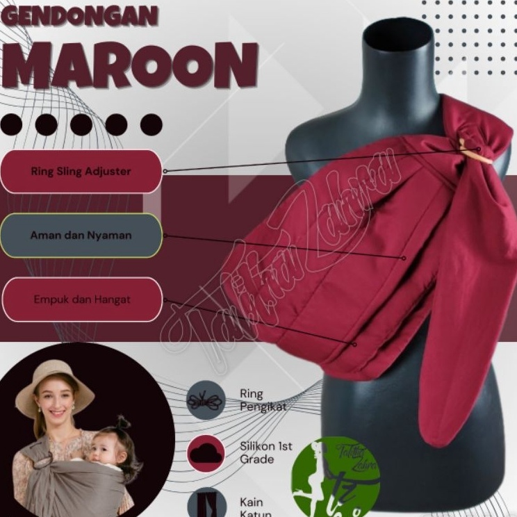 ➺➩⋆❀ PASTI READY gendongan bayi / ring sling Polos PREMIUM Gendongan Bayi Ring Sling lapisan empuk d