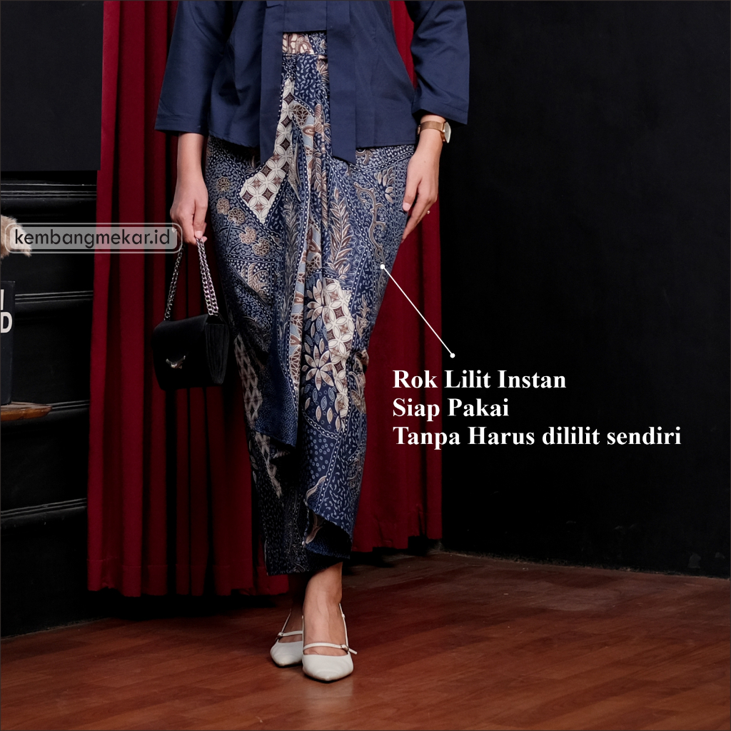 Rok Lilit Instan Siap Pakai anti Ribet / Rok Rempel Batik / Rok Batik kondangan Allsize & Jumbo