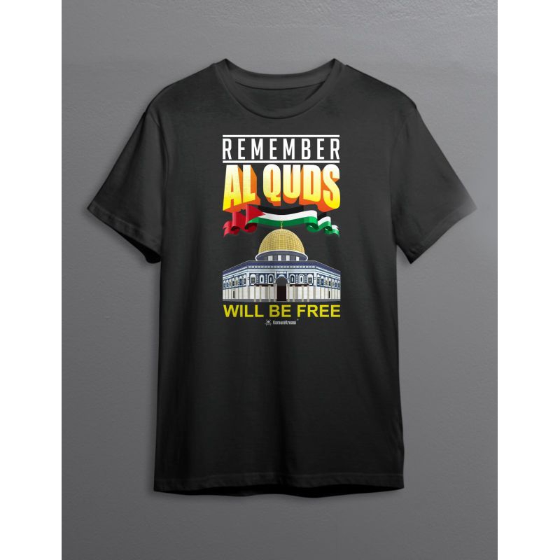 Kaus Casual AL QUDS | Lengan Pendek Dewasa