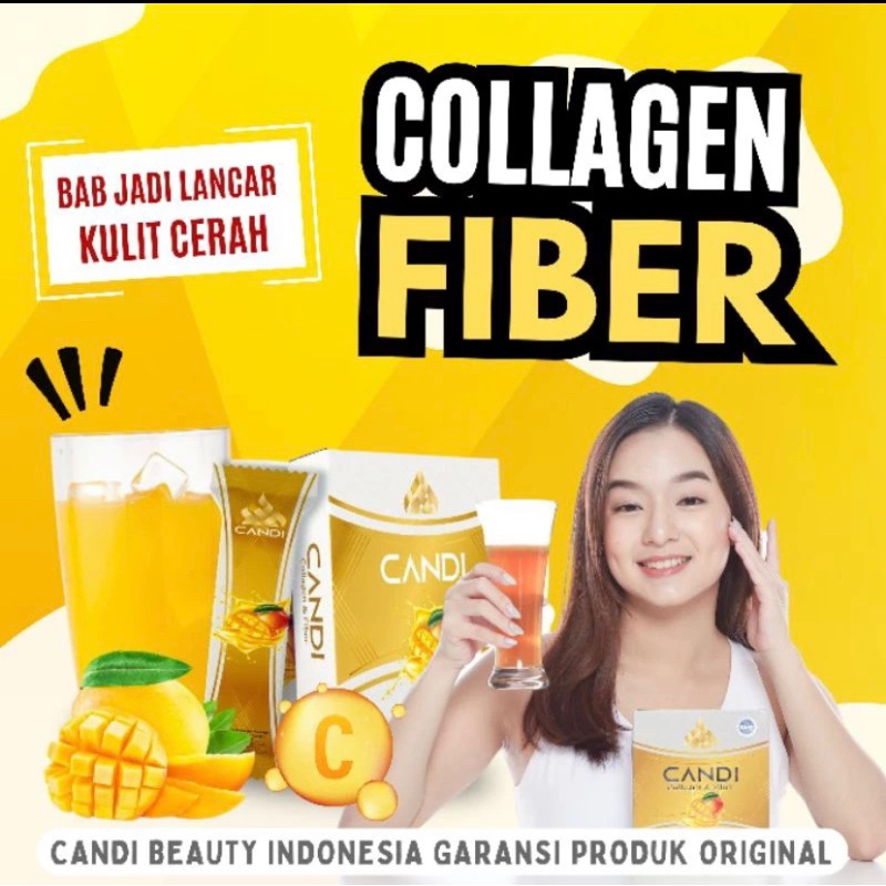 CANDI COLLAGEN FIBER Detox Pengecil Perut Pelancar Bab Collagen drink