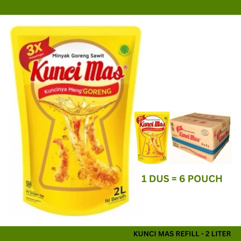 

MINYAK GORENG KUNCIMAS 2LITER 1DUS ISI 6