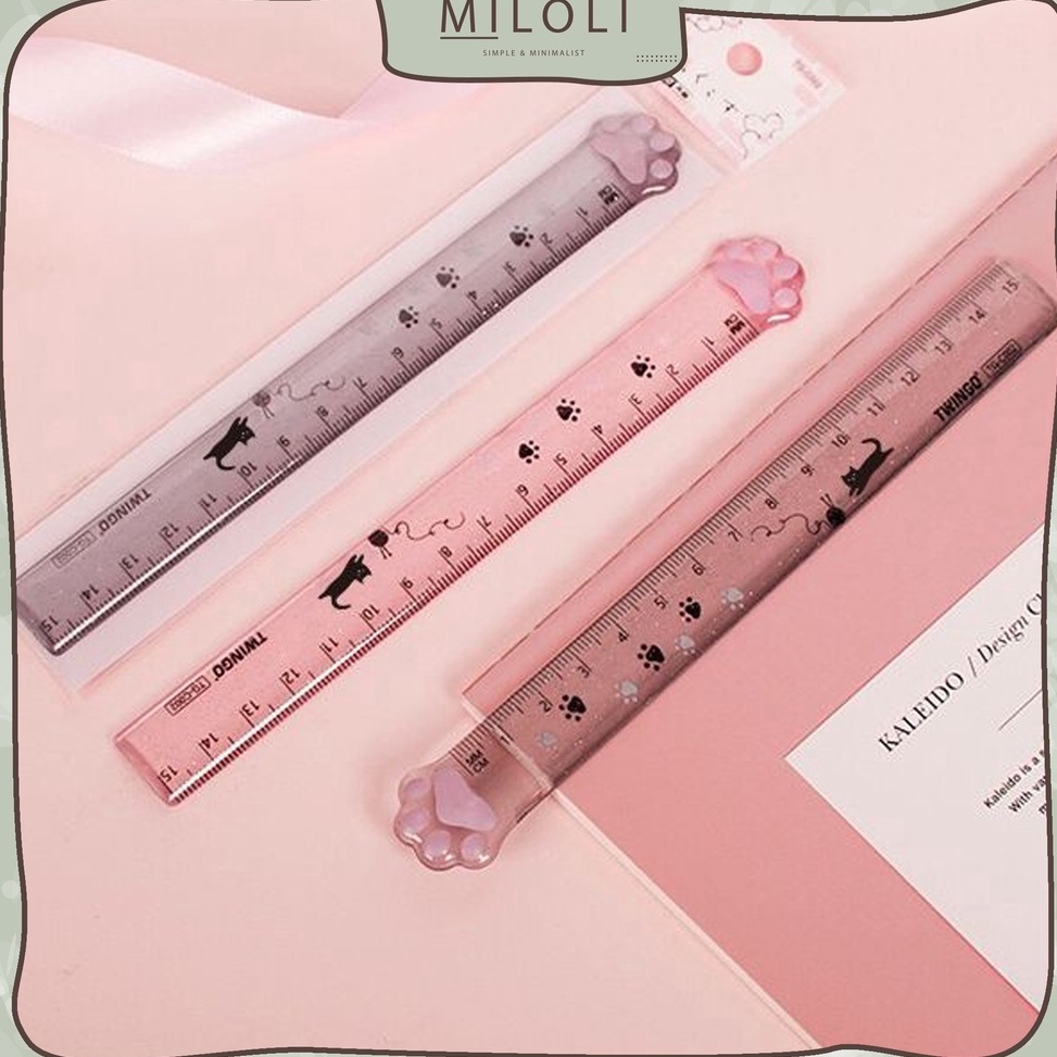 

Re4dy [LI] 1Pcs PENGGARIS CAT PAW 15CM Ruler Transparant Penggaris Study Korea - F0223 MurMer