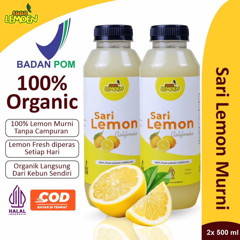 

[✳N43➤] 1 Liter Fresh Sari Lemon Murni Jus Untuk Diet Pelangsing Badan Detox Alami Dengan Bahan Lemon California by Suur Lemoen ID [208]