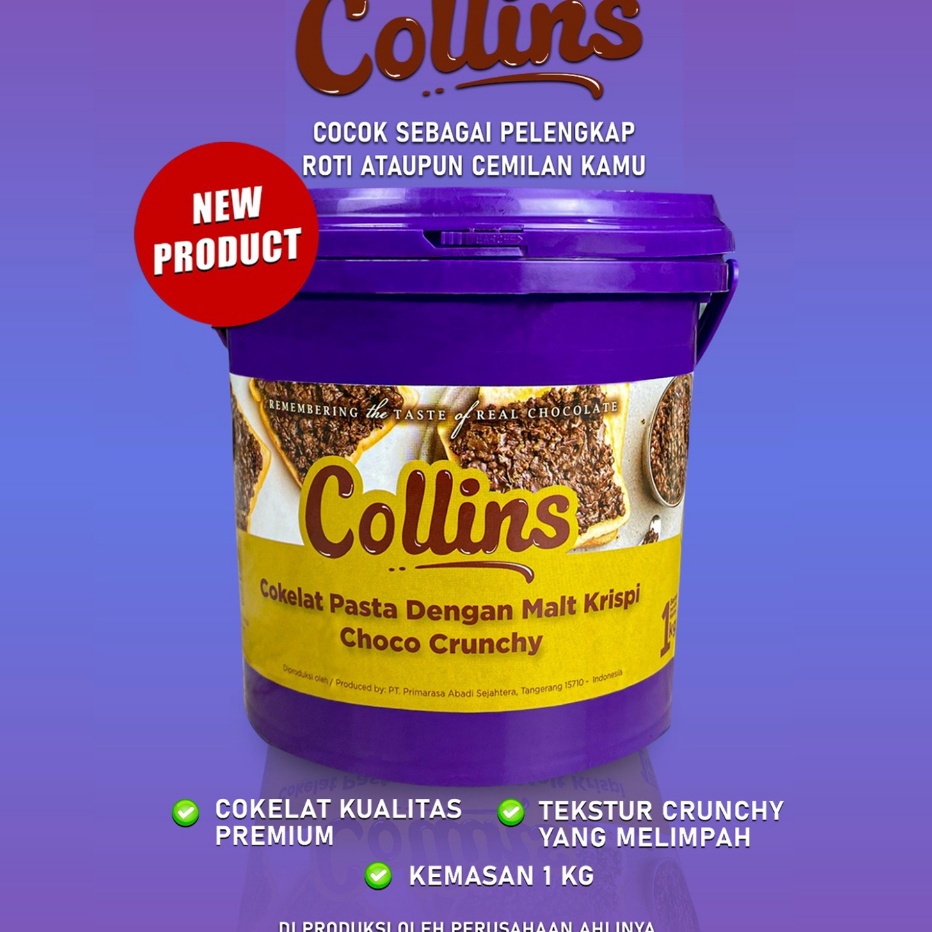 

Sale Collins Pasta Dengan Malt Krispi Choco Crunchy BESAR 1 Kg PROMO HALAL ➘✣✰