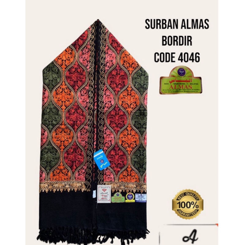 SurbanPremium Kashmiri Bordir Sulam Original| Shawl Almas 4046