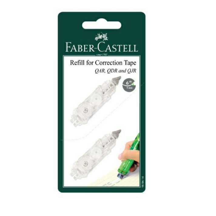 

Dijual Murah Refill Correction Tape Faber Castell Set 2 QJR-506/QAR-506/QBR-506/QDR-506