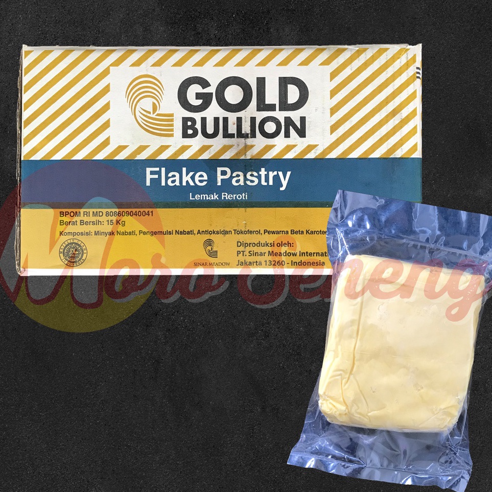 

[KODE PRODUK LN0CD7482] Flake Pastry Gold Bullion 250 gr 500 gram Repack / Korsvet / Corsvet / Puff Shortening / Mentega Pastri