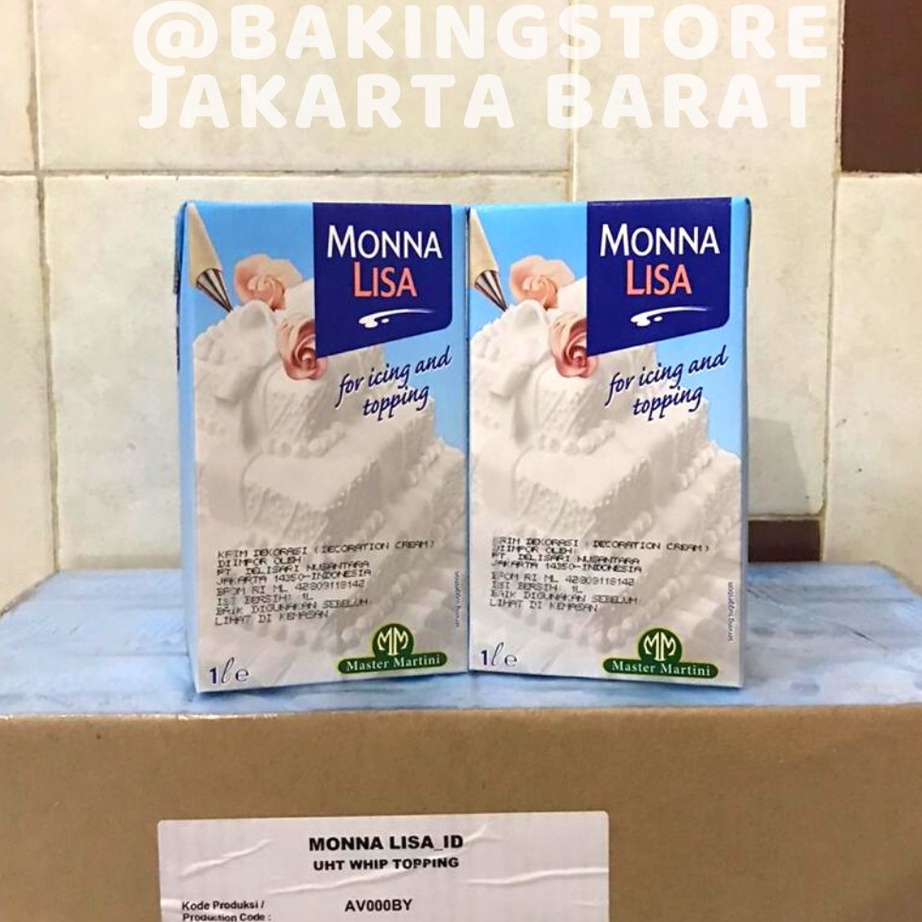 

Murah Whip Cream Monnalisa 1 Liter / Master Martini Stock Banyak