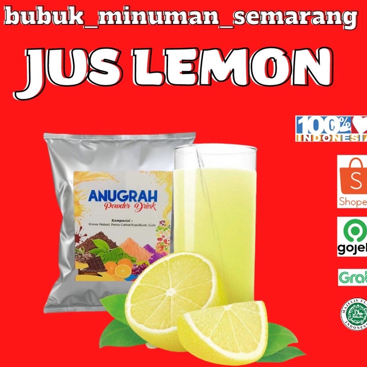 

[KODE T8TLN] Bubuk Minuman Jus Lemon 1 kg Lemon Powder