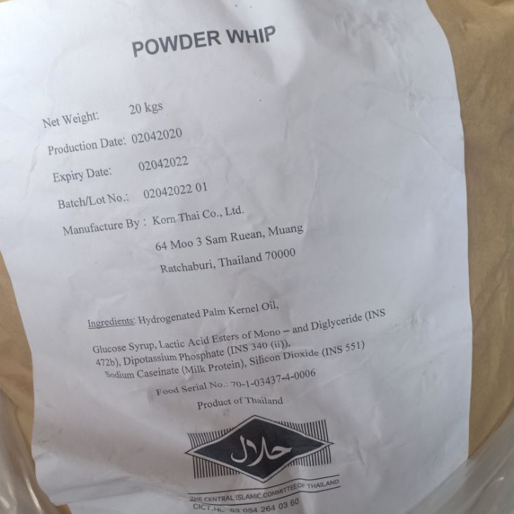 

Big Sale Powder Whip Cream Thailand Whipping Cream Bubuk 200 g HALAL Best Terlaris