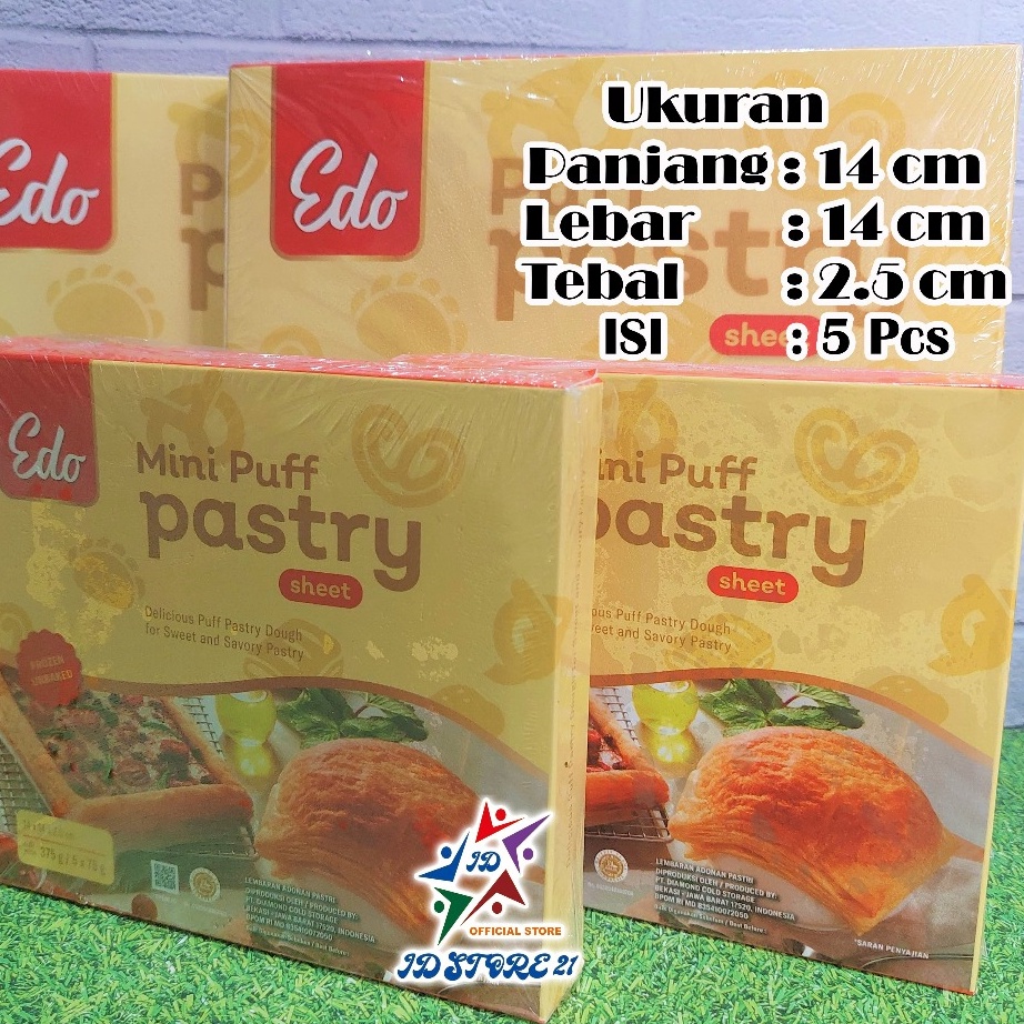 

Terkini Edo Mini Puff Pastry Sheet 375 gr Kulit Lembaran Adonan Pastri Halal Puff Pastry Ready Stok