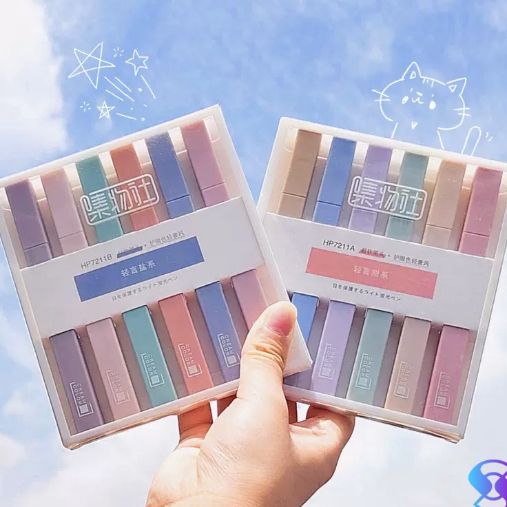 

Terkini Stabilo highlighter pastel marker Highlighter marker Morandi color & Macron pastel double tip 6 colors