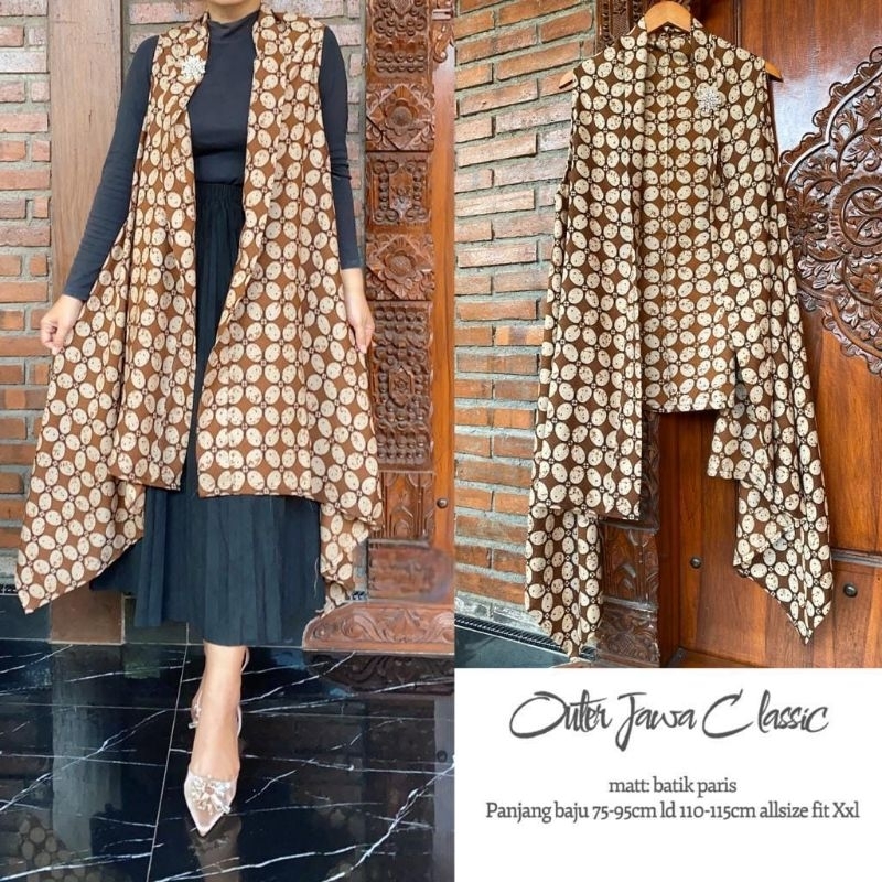 Bolero Batik Vest Cardigan Bolero Batik Outer Classic Batik Modern Batik Kerja Kantoran Batik Wanita