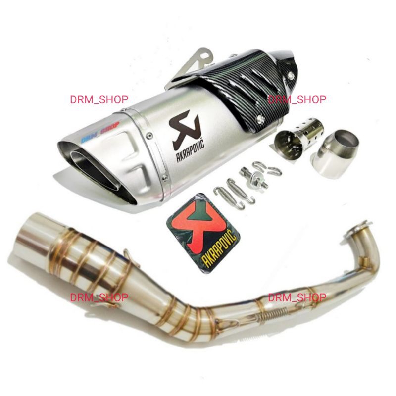 KNALPOT RACING IMPORRT AKRAPOVIC EVOLUTION LINE FULLSISTEM NMAX AEROX PCX ADV VARIO BEAT SCOOPY LEXY