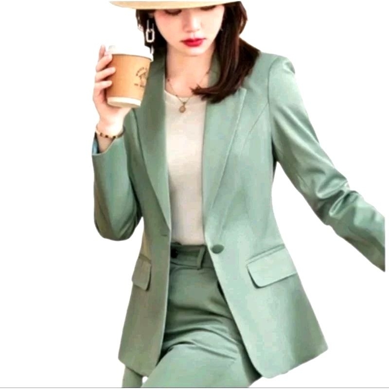 Blazer/blazer wanita Sage green - Jas wanita hijau Sage - Terlaris jas cewek sage
