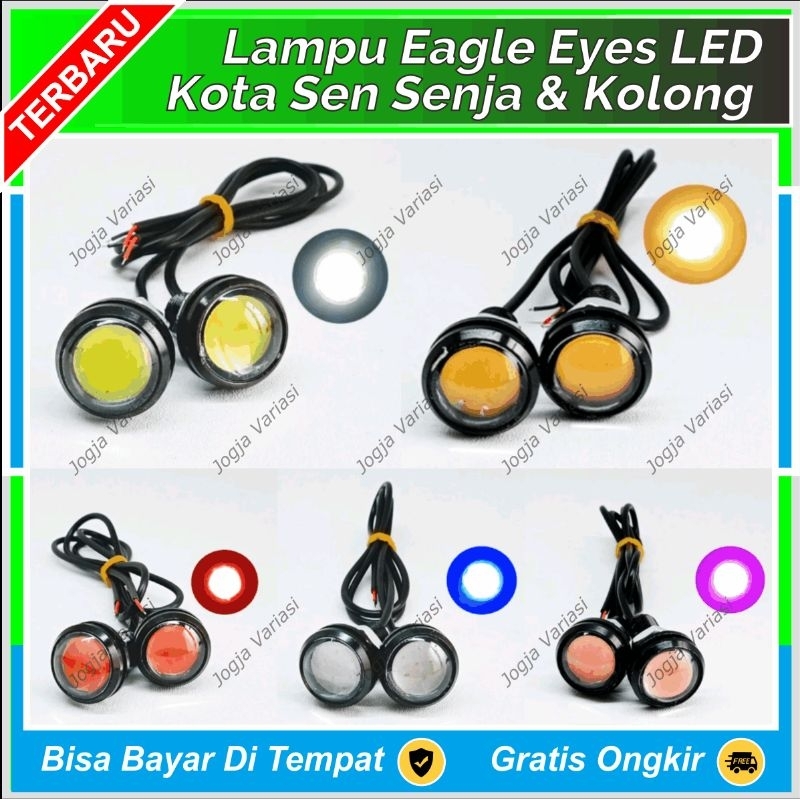 LAMPU EAGLE EYE ( MATA ELANG ) LED 23MM MOBIL MOTOR KOLONG