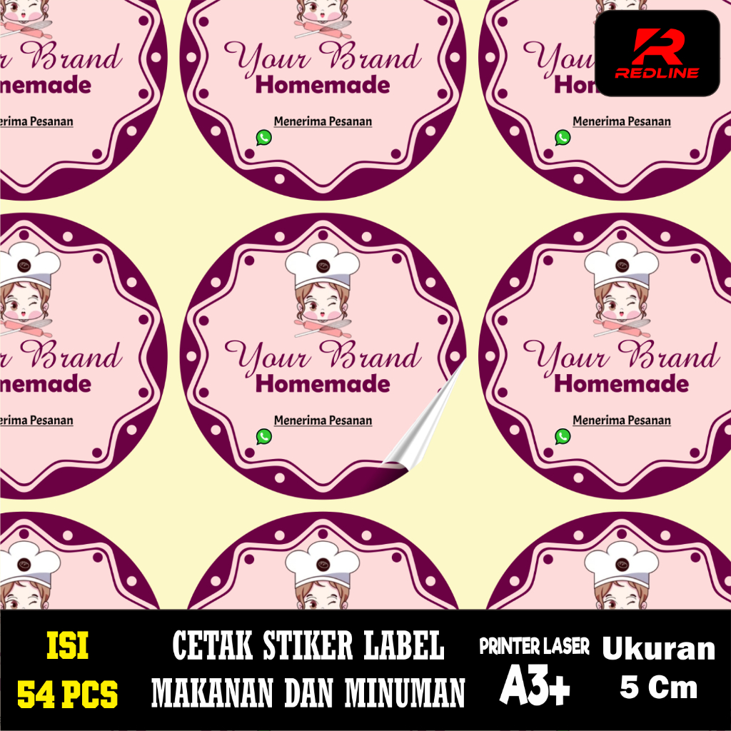 

Cetak stiker Label Makanan Dan Minuman Stiker BONTAX GLOSY