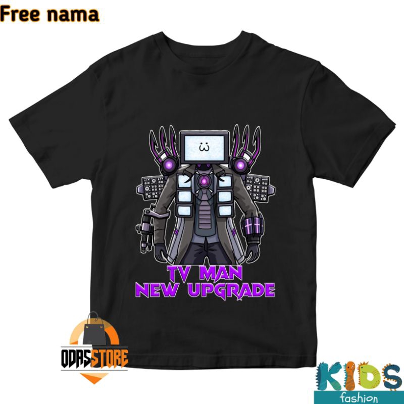 BISA COD baju kaos anak TV MAN NEW UPGRADE SKIBIDI TOILET baju anak skibidi toilet