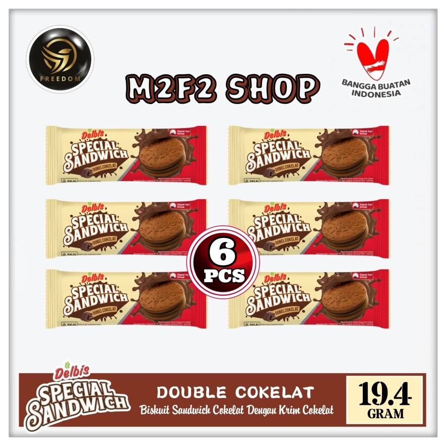 

Delbis Special Sandwich Dobel Cokelat Sachet - 19,4 gr (Kemasan 6 Pcs)