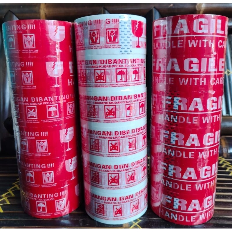 

Arm LAKBAN FRAGILE 6PCS 48MM X 100YARD LAKBAN JANGAN DIBANTING MERAH / PUTIH