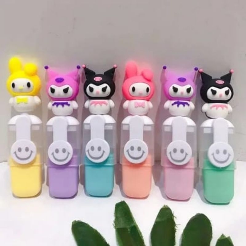 

(1 Pcs Sanrio ) Stabilo Set Pastel Bentuk Sanrio Kuromi Cinnamon Roll Melody | Highlighter Lucu Estetik