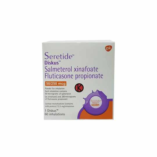 SERETIDE DISKUS 50/250 INHALER 1 DISKUS @ 60 DOSIS