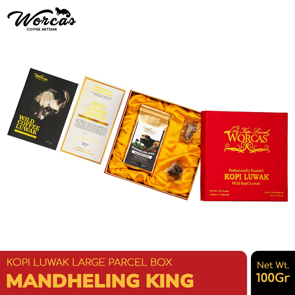 

WORCAS Kopi Luwak Liar Mandheling King 100gr - Large Gift Box