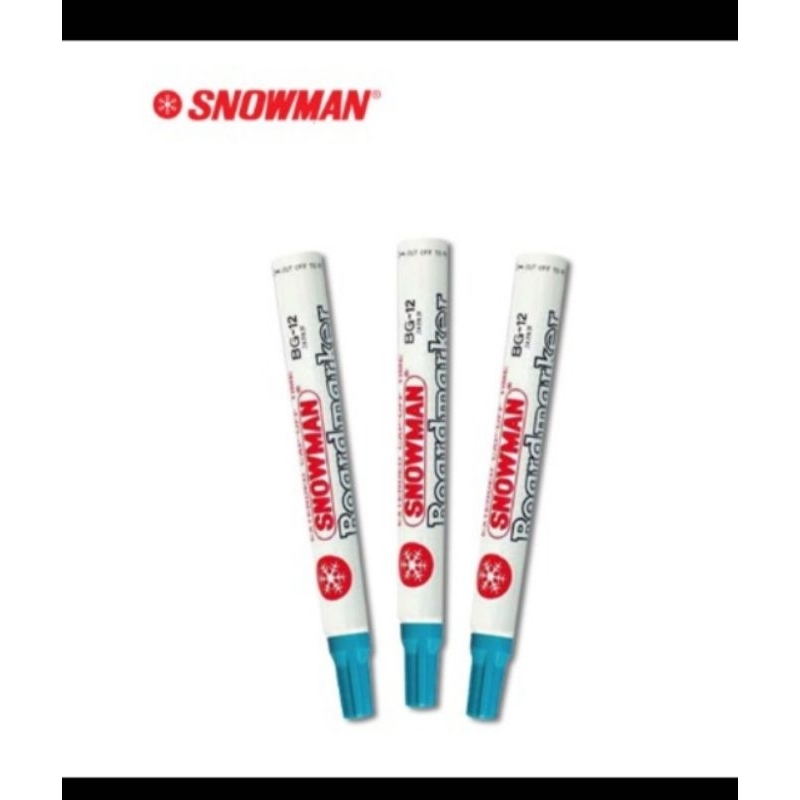 

Spidol snowman white board biru