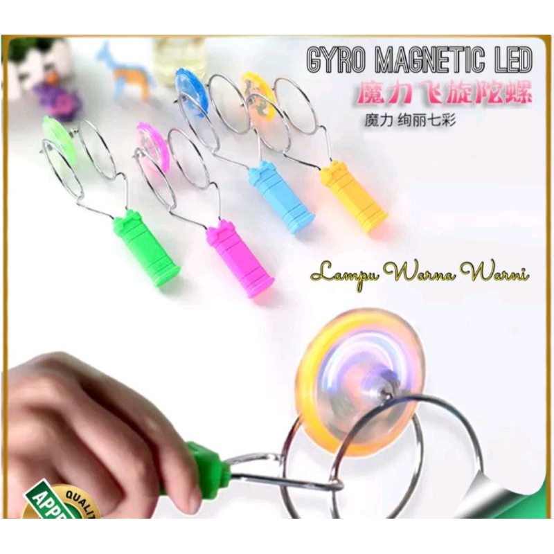 Mainan gangsing magnetik Led /mainan anak terbaru viral