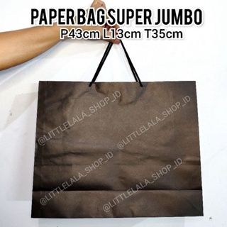 

Paperbag Jumbo XXXL hitam polos 43x13x35cm