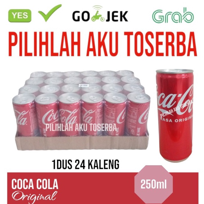 

[KODE NH8SP] Coca Cola Original KALENG CAN 250 ml - ( HARGA 1 DUS )