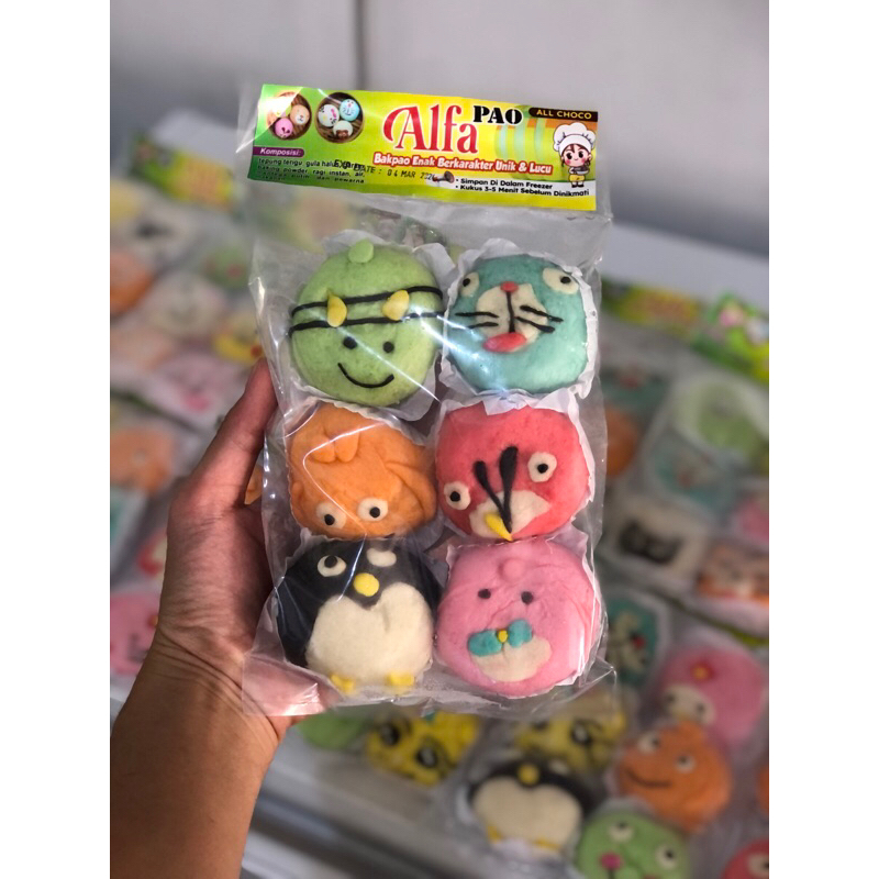 

Alfa Pao Bakpao Karakter Rasa Cokelat isi 6