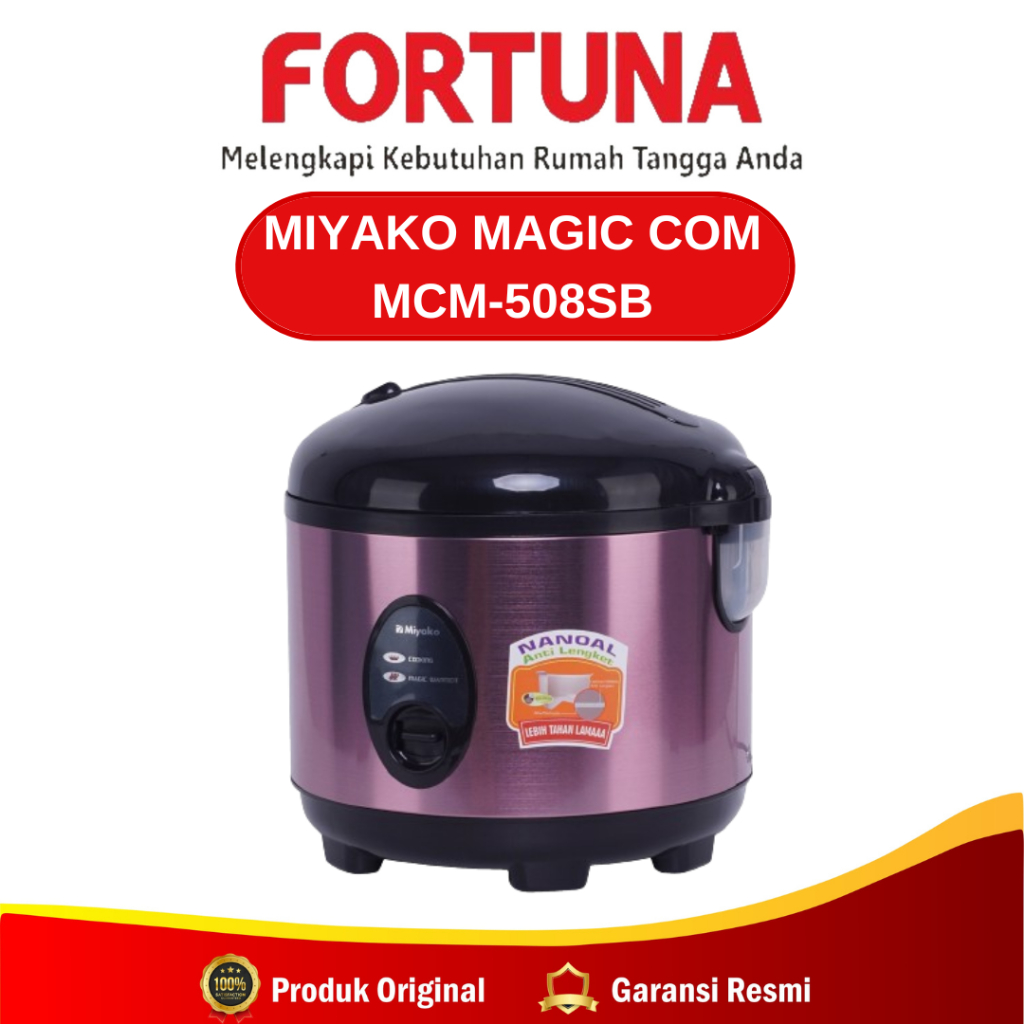 MIYAKO RICE COOKER / MAGIC COM MCM-508 SBC / MCM 508 SBC / MCM508 SBC (1,8 LITER) GARANSI RESMI