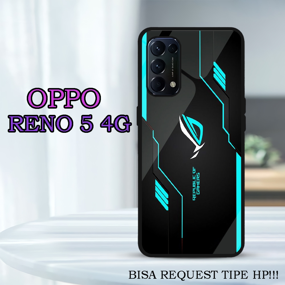 [CS40] Case Kilau OPPO RENO 5 4G | Casing Hp Glossy | Motif ROG