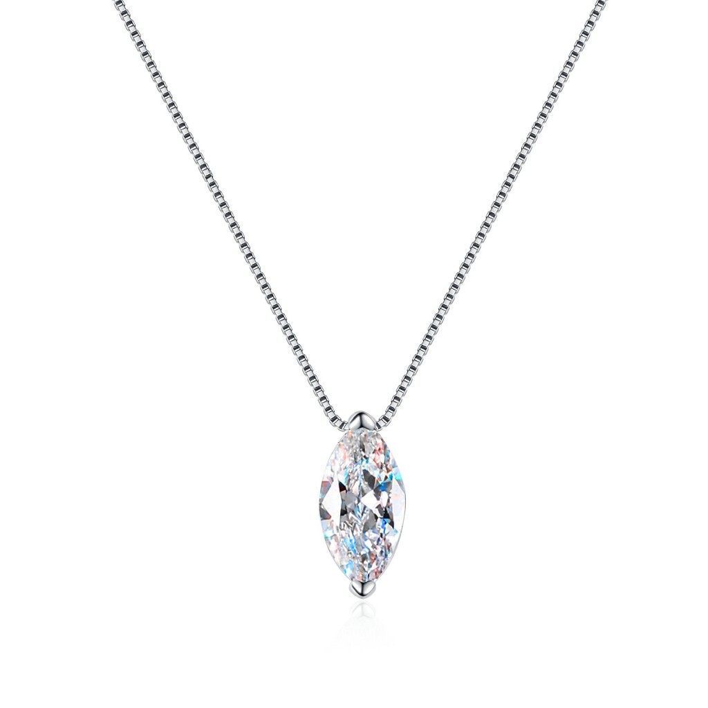 1ct marquise moissanite diamond pendant