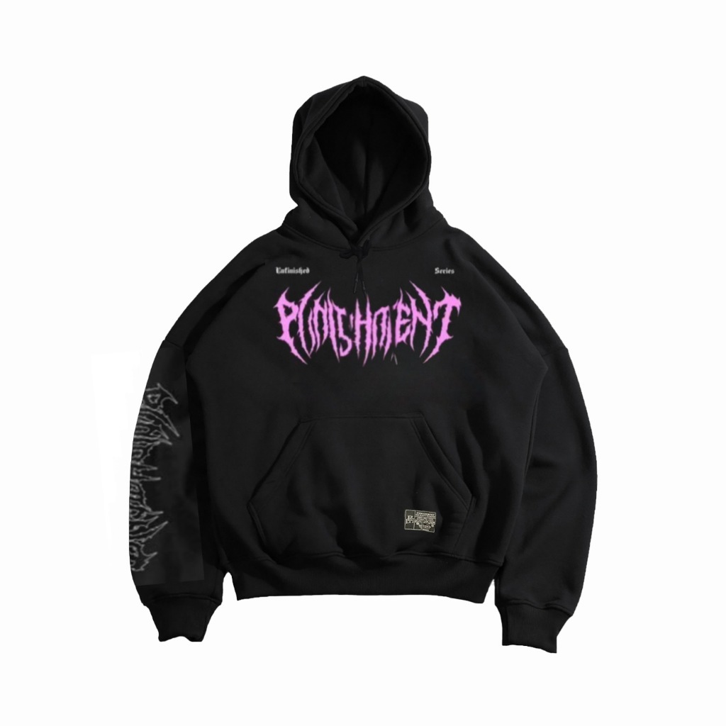 Earllab Sweater Hoodie Punishment Oversize  Cutting Unfinished Pria dan Wanita Good Vibes