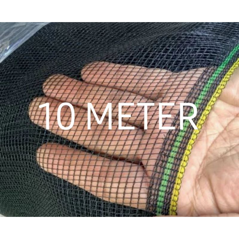 10 meter Waring Hitam (Untuk Pembungkus Filter Kolam, Jaring Tanaman, Pagar)