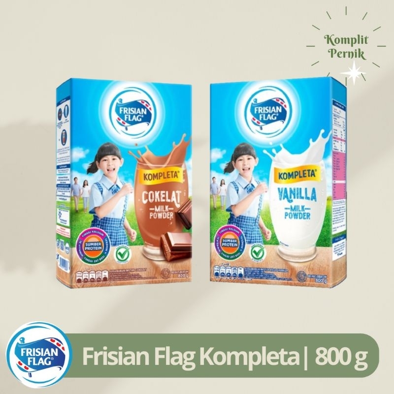 

SUSU FRISIAN FLAG KOMPLETA 800 GRAM VANILA / COKELAT - Susu Bubuk Instan