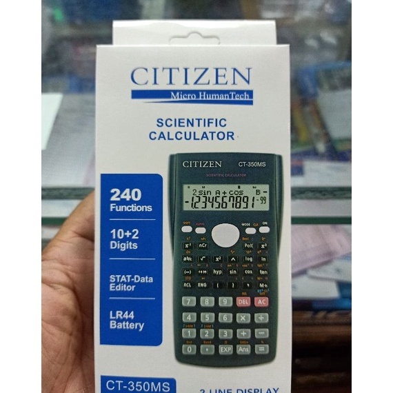 

[KODE TDKOQ] kalkulator / alat hitung Citizen CT 350 MS Scientific ilmiah