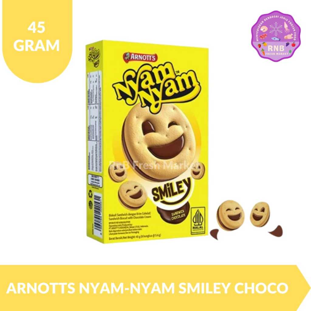 

Arnotts Nyam-Nyam Smiley Chocolate 45gr