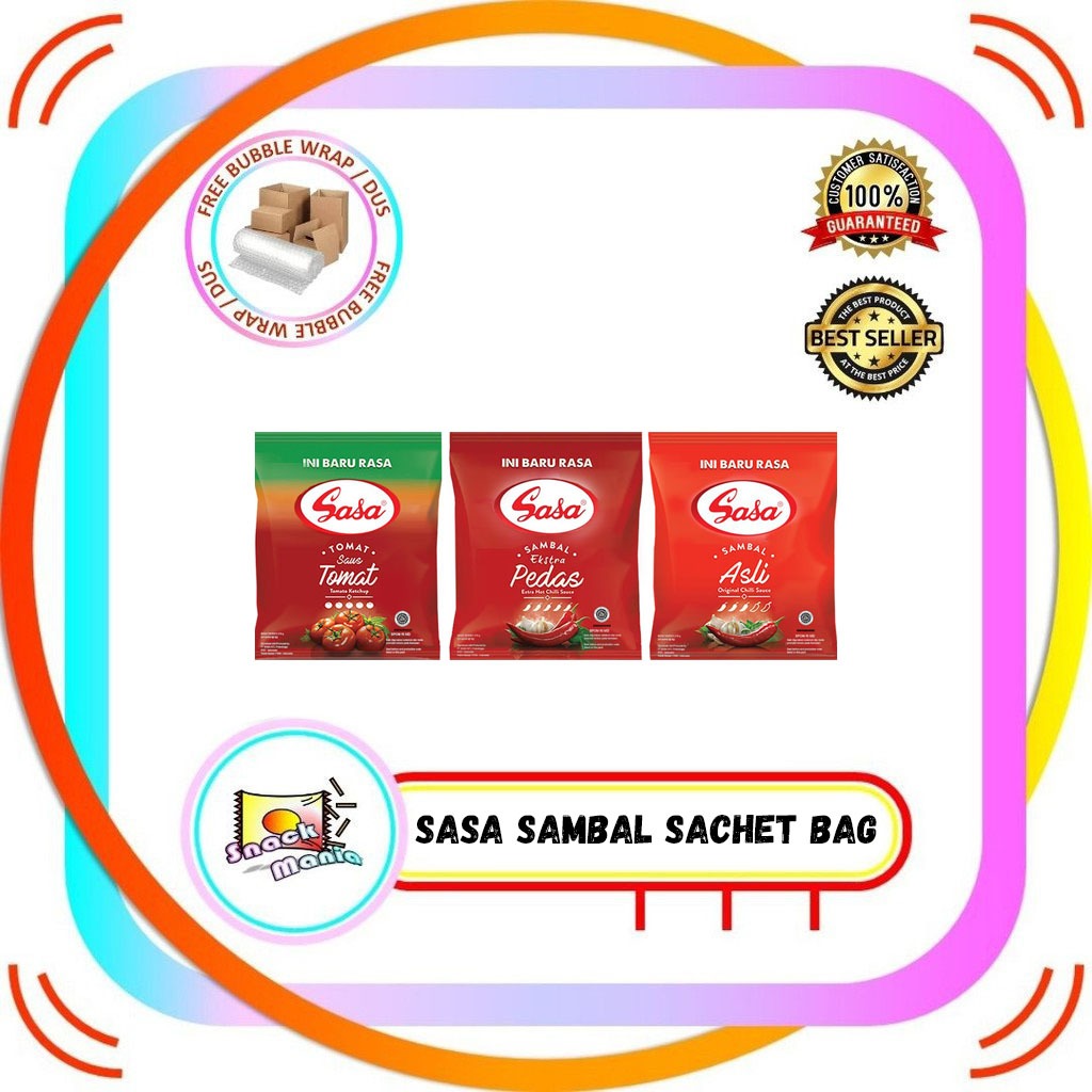 

SASA Saus Tomat - Sambal Extra Pedas - Asli Saos Sachet