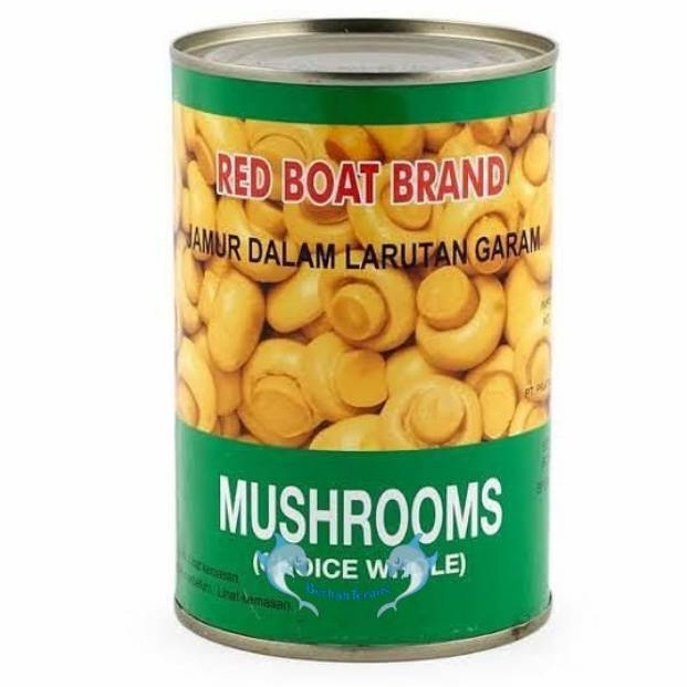 

StOck B4nyak Jamur Kancing Kaleng Champignons 425gr / Mushroom red boat brand Choice Whole [292]