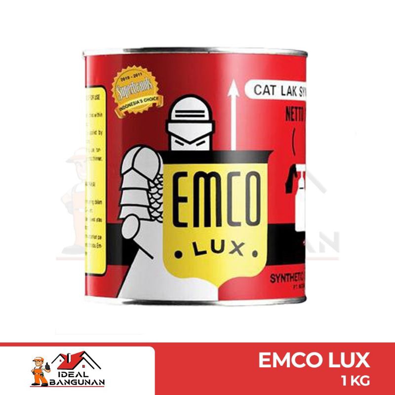 [READY] EMCO LUX CAT KAYU DAN CAT BESI KEMASAN 1KG | CAT EMCO WARNA HITAM PUTIH KUNING COKLAT HIJAU 