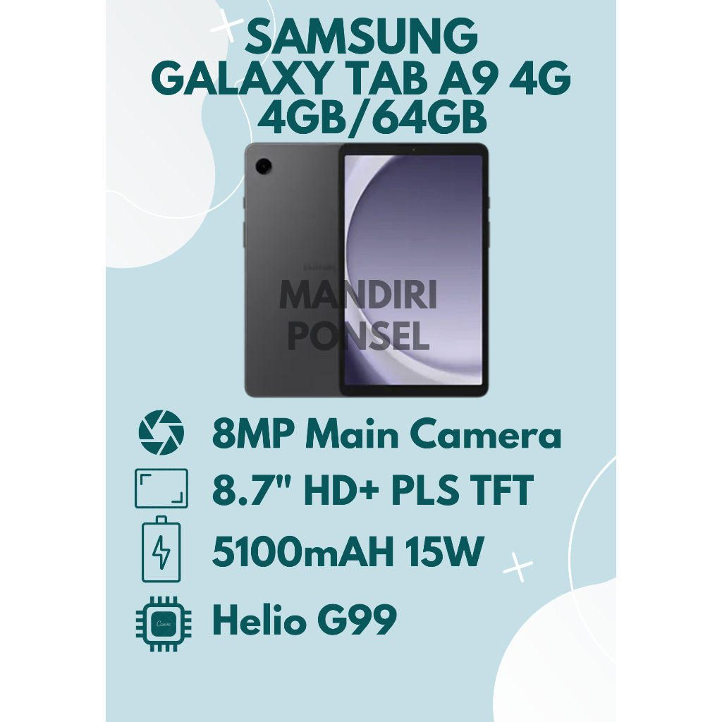 SAMSUNG GALAXY TAB A9 RAM 4G/64GB INTERNAL GARANSI RESMI