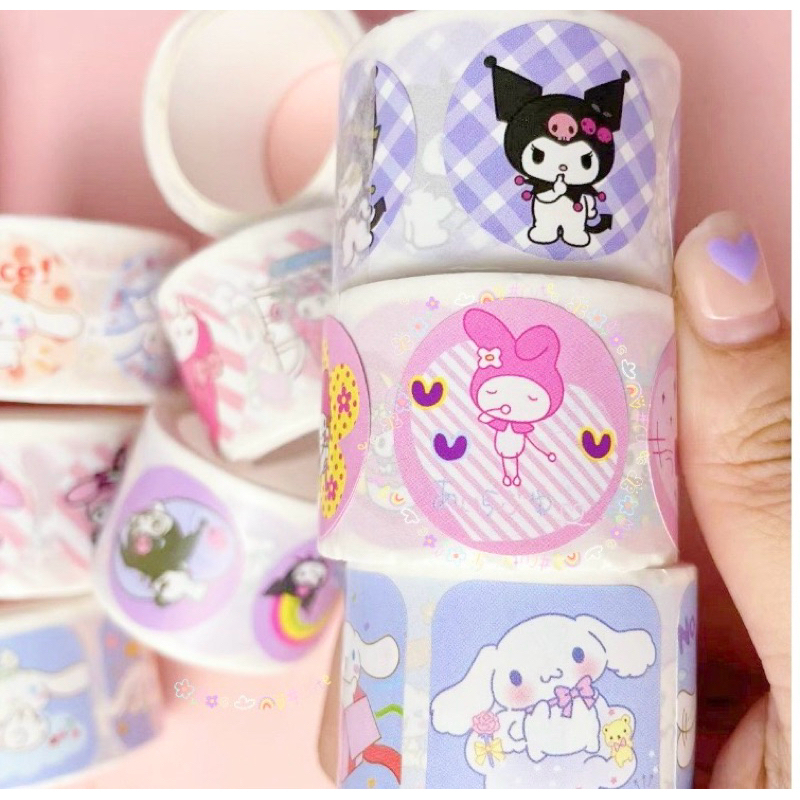 

AJS Sticker gulung sanrio 3M / sticker gulung masu / sticker bulat / sticker persegi ST68