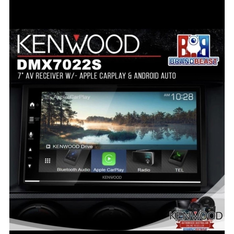 Headunit Kenwood DMX7022s Double din Applecarplay n Android Auto