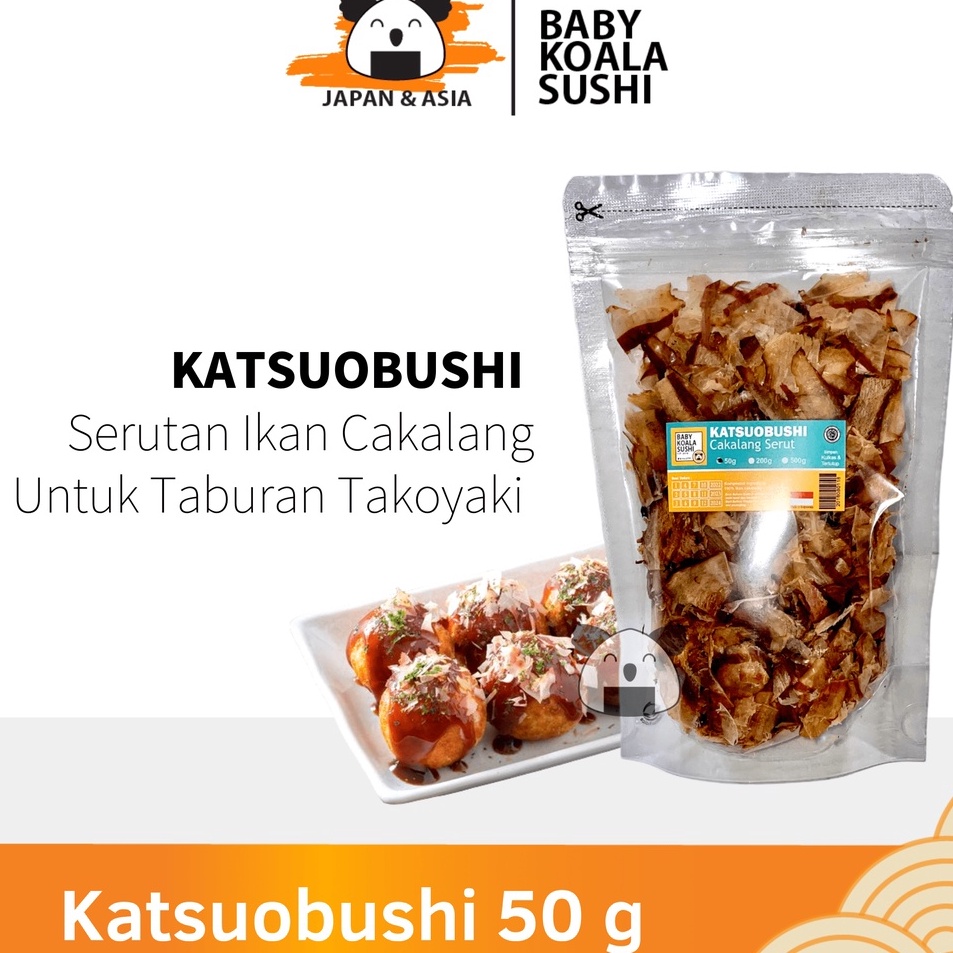 

[KODE PRODUK ZYDQN8654] KATSUOBUSHI Bonito Flakes 50 g Halal │ Taburan Takoyaki Katsuo Bushi Serutan Ikan Cakalang