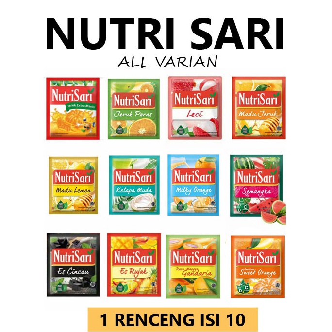 

[♔ E65>] NUTRISARI renceng isi 10sachet Raih Diskon